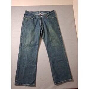 Johnny Max Jeans Men's 38x31 Blue Denim Wide Leg Baggy Loose Comfy Distressed